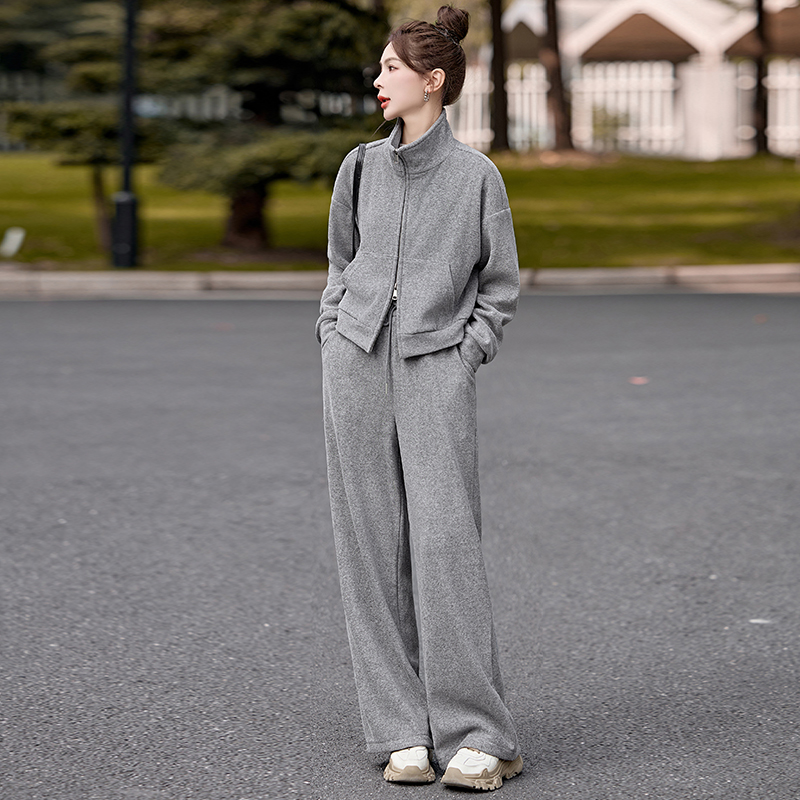 通勤轻熟风时尚套装立领运动女装