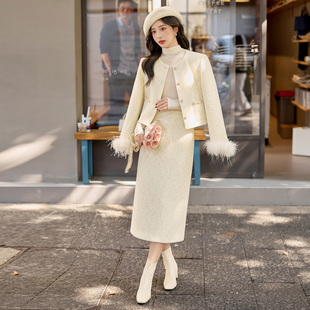 羽绒内胆外套半身裙两件套潮 新款 超好看小香风羽绒套装 女2025冬季