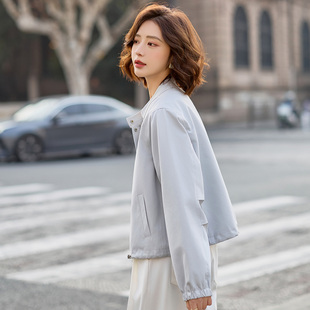 2026早春新款短款风衣女装韩版宽松洋气小个子连帽休闲百搭外套女