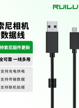 锐鹿适用索尼微单A6000 A6100 A6300 A5000 A5100 A6500充电线DSC-HX10 HX30 HX50 DSC-WX350相机数据线配件