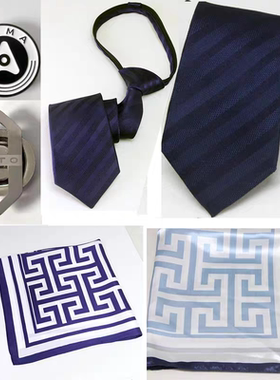 新能源汽车华为问界鸿蒙智行蓝色领带丝巾AITO手打领带男配饰