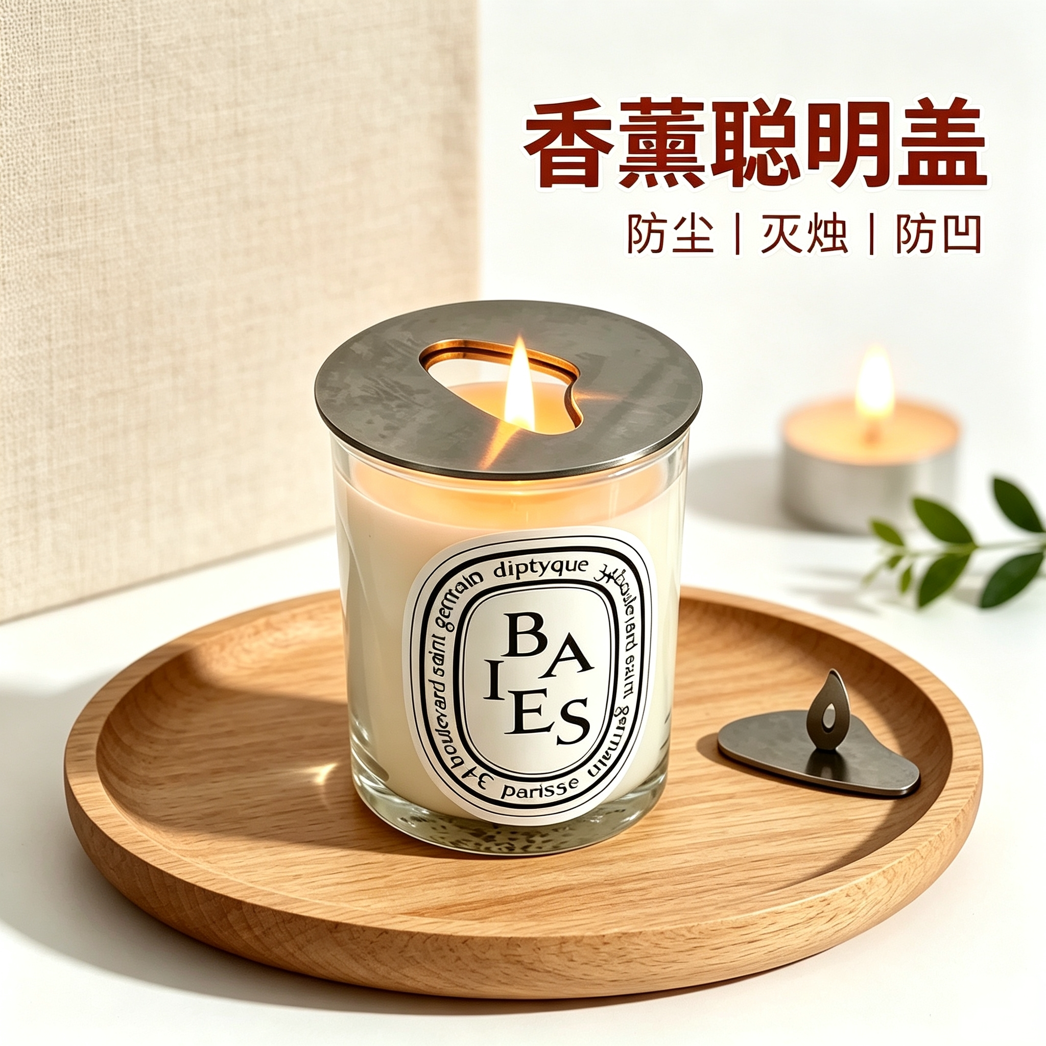香薰蜡烛聪明盖灭烛聚热防尘防挂壁燃烧防蜡坑适合蒂普提克马吉拉