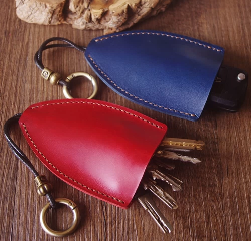 Ретро универсальная кожаная ключница подходит для мужчин и женщин, вместительные и большые универсальные ключи от машины, из натуральной кожи
