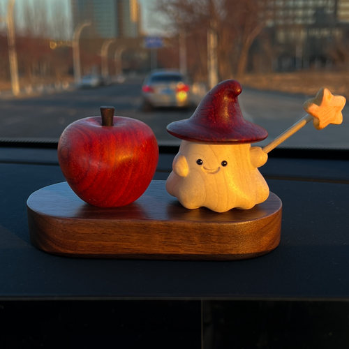 新款梨花木平安治愈车载摆件