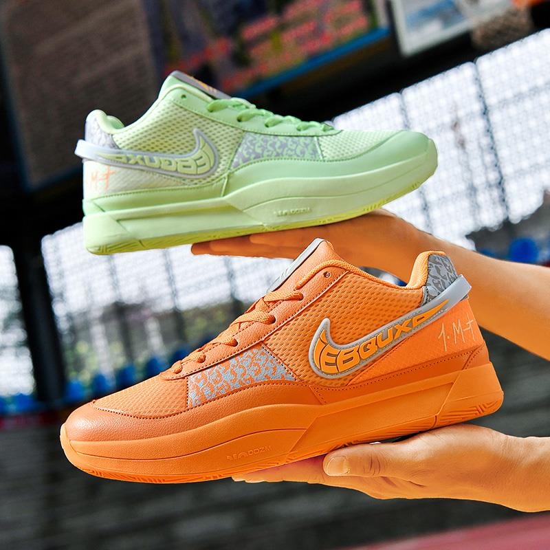 莫兰特一代鸳鸯篮球鞋莆田防滑耐磨透气实战摩擦有声儿童运动鞋男