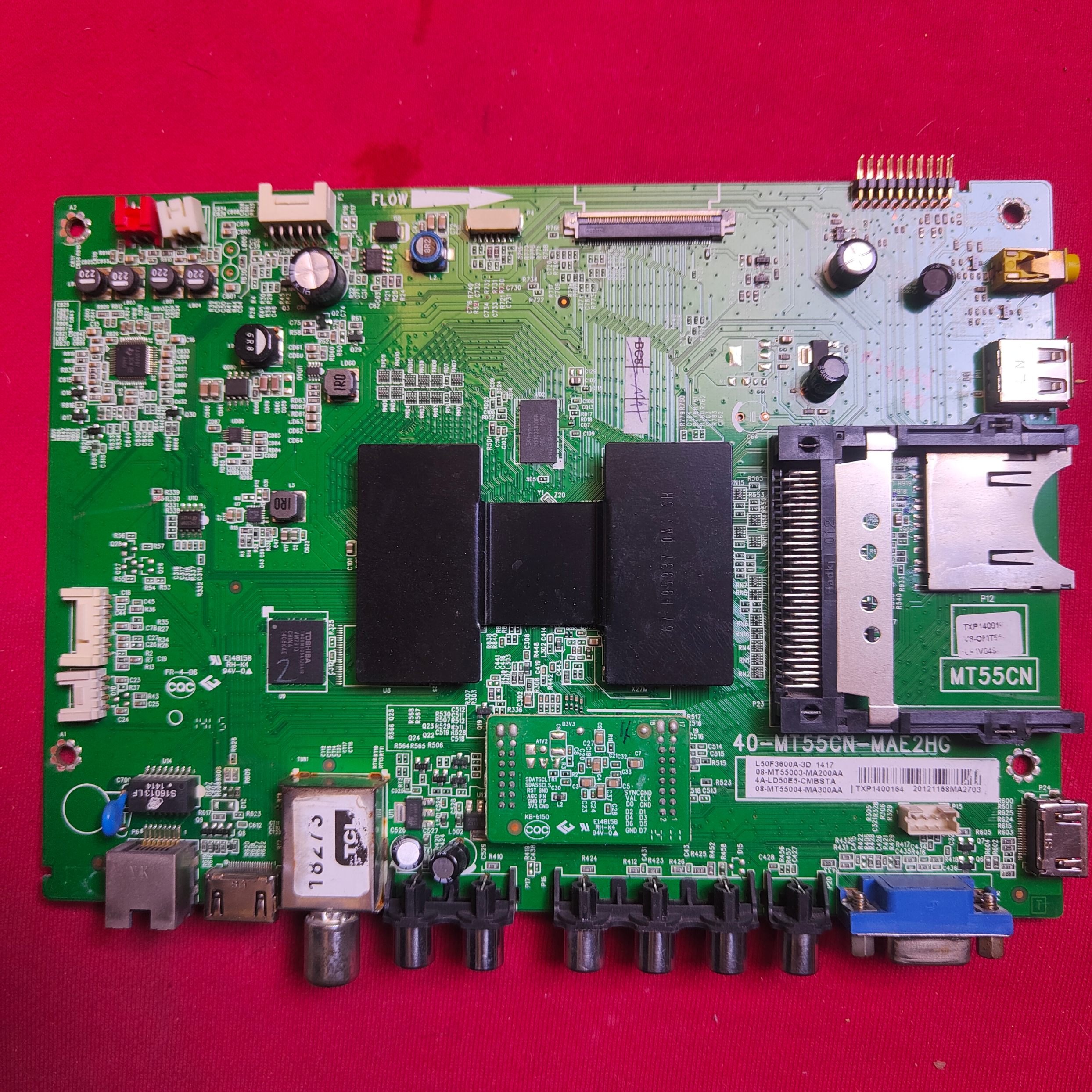 原装TCL L50F3600A-3D主板40-MT55CN-MAE2HG配屏V500HK1-LS6