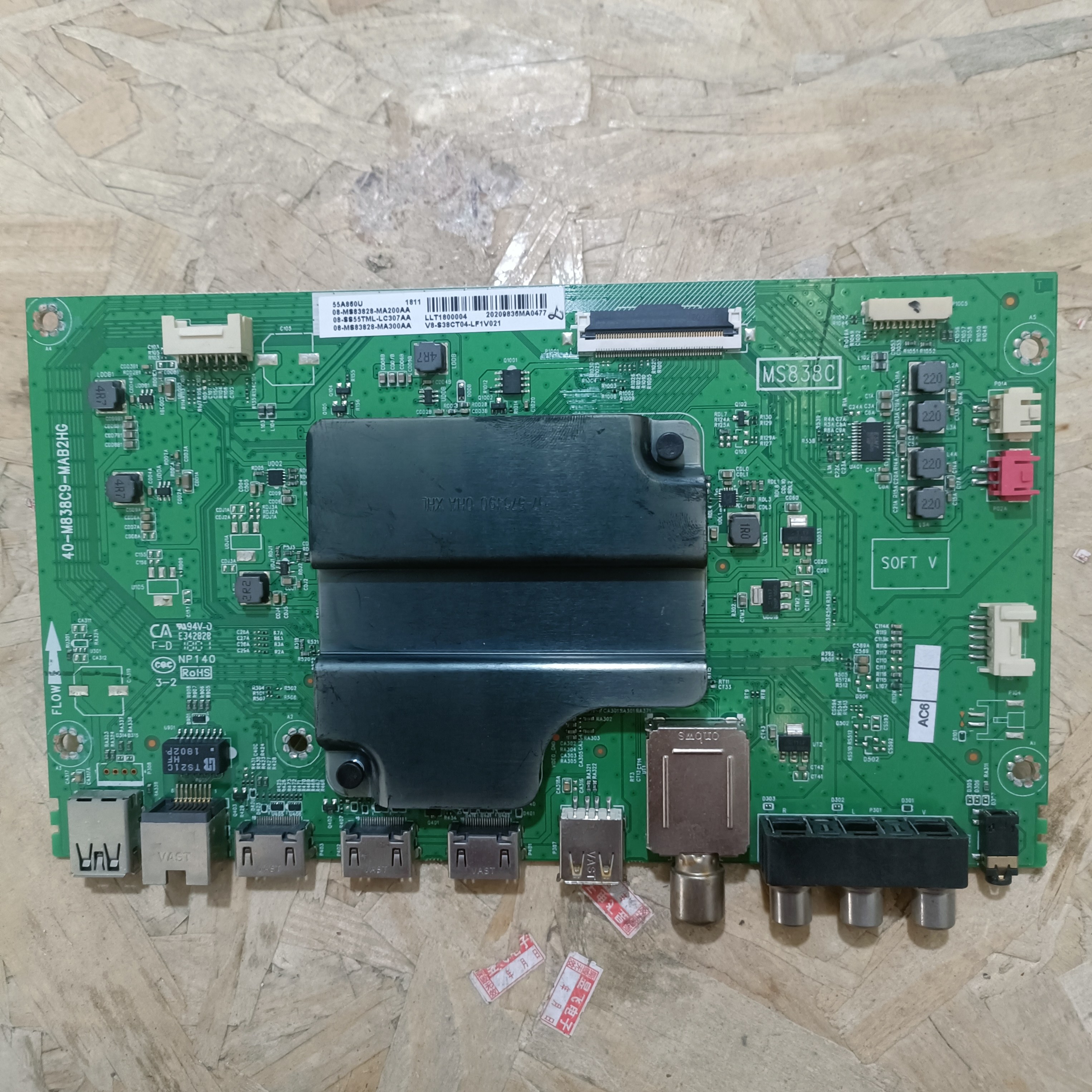 原装TCL 55A860U主板40-M838C7-MAB2HG 屏LVU550NEBL  CD9W01V2