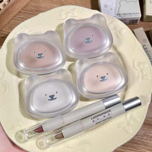 专业彩妆系列！哑光高光修容粉饼