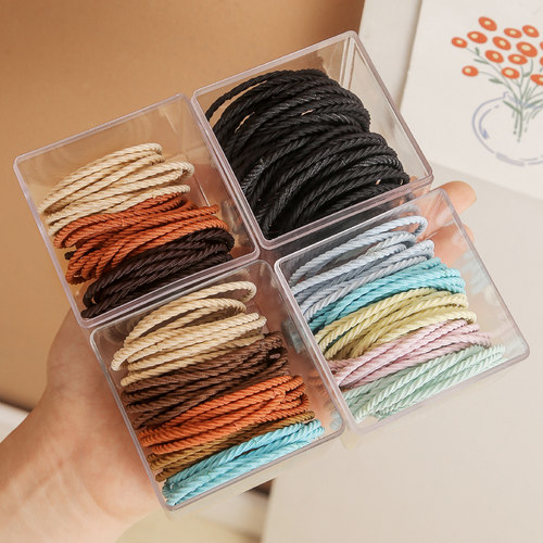 高弹力耐用罐装皮筋高马尾头绳