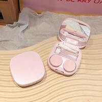New minimalist macaron-colored contact lens case, color contact box, portable and compact Korean-style exquisite storage box thumbnail 3
