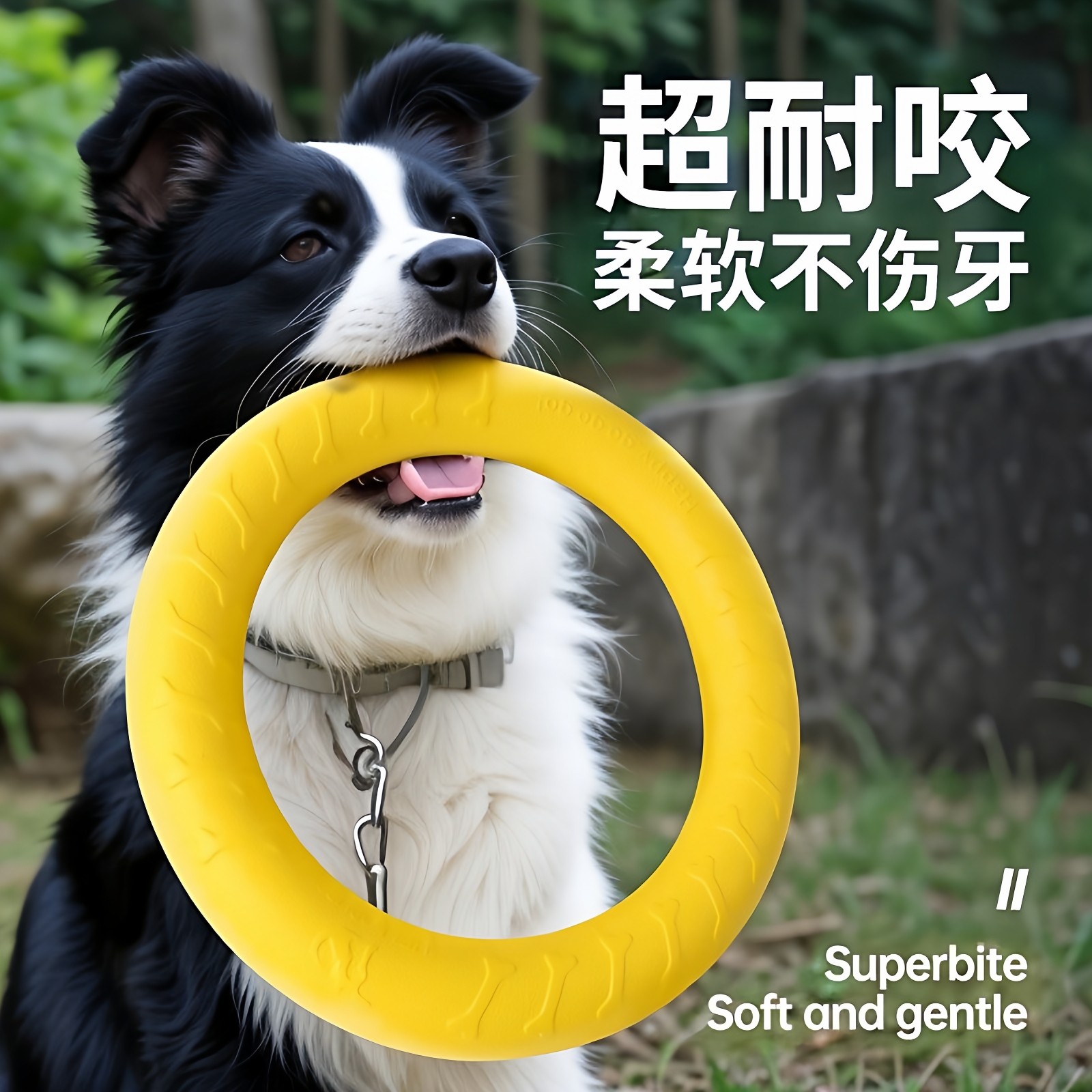 狗狗玩具大型犬互动圆环金毛浮水拉环狗球磨牙耐咬狗趣味逗狗神器
