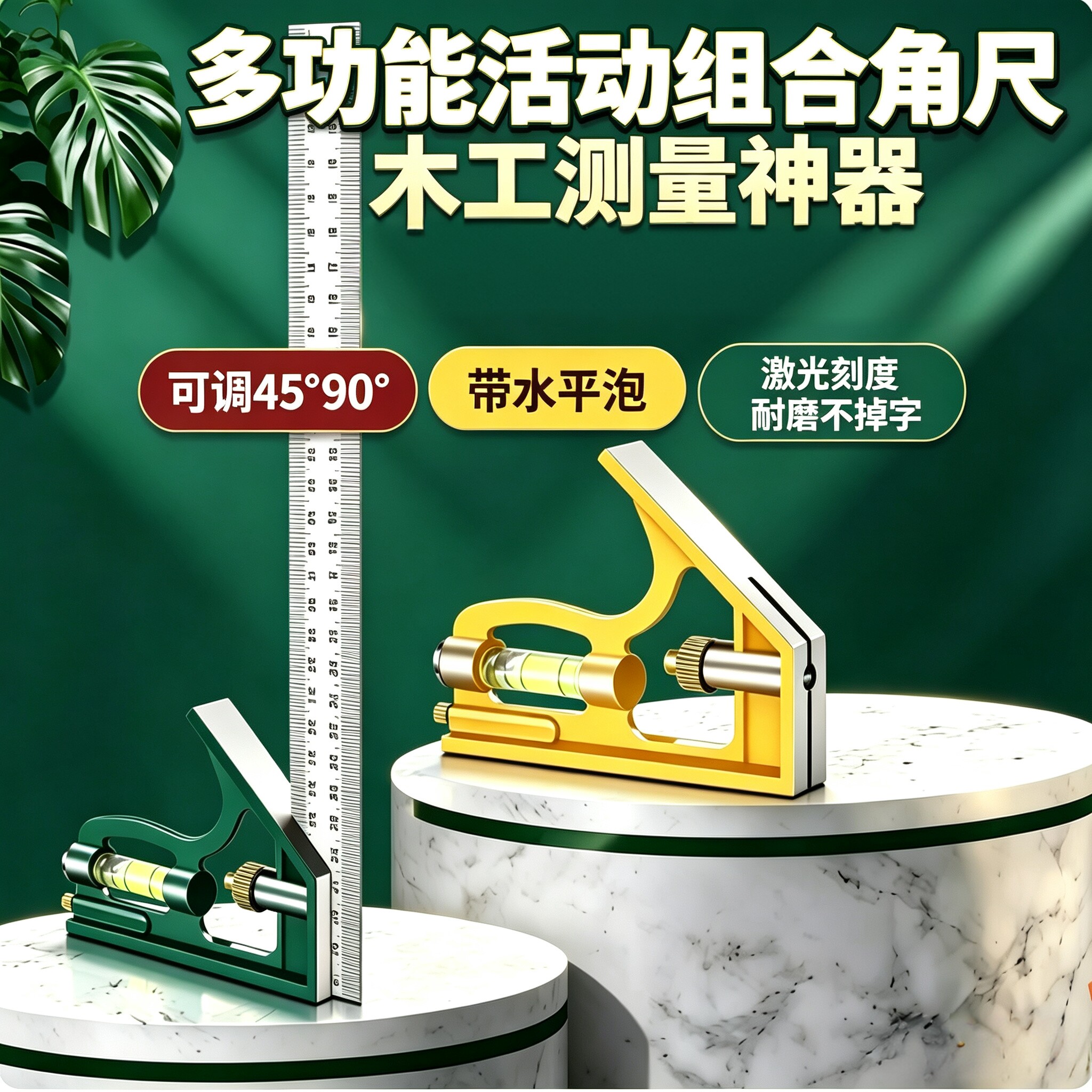 不锈钢角尺水平直角尺90度测量拐尺三角尺木工尺多功能角度尺钢尺