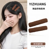 复古一对夹子头饰发夹女2026新款 高端边夹侧边刘海夹简约bb夹发卡