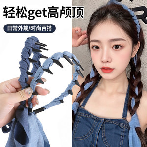 新款夏日清凉感麻花甜辣少女发带