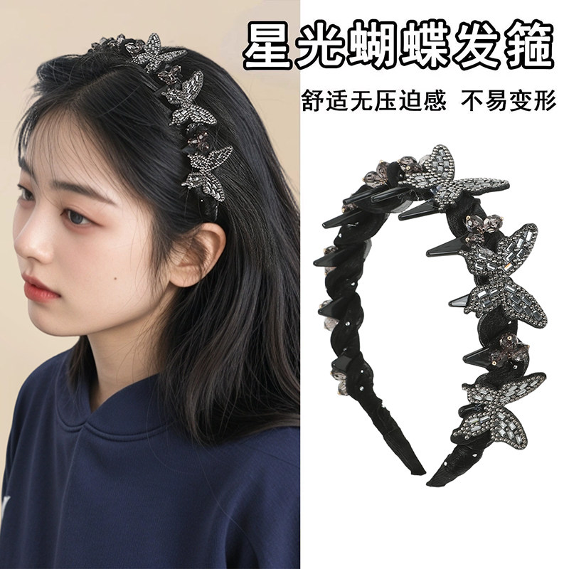 2025新款蝴蝶发箍女高级感洋气时尚发卡洗脸超好看的头箍