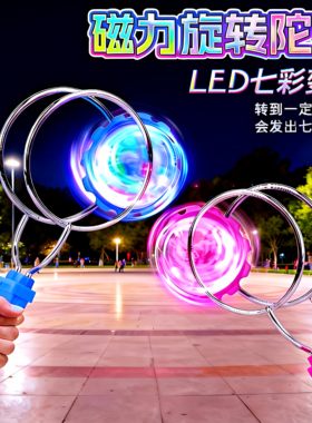 儿童发光手摇磁力轨道魔术UU球