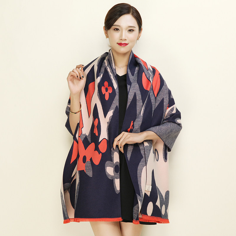 冬季加厚围巾中国风女士时尚