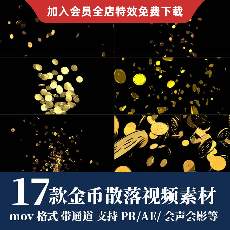 pr/ae视频素材卡通金币动态飞舞散开落下mov动画alpha透明通道,商务/设计服务,设计素材/源文件,淘宝优惠券,粉丝福利购,淘宝优惠卷