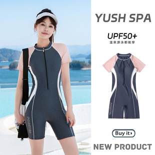 游泳馆专用显瘦竞速泳装 泳衣女款 保守连体平角长袖 爆款 2026新款