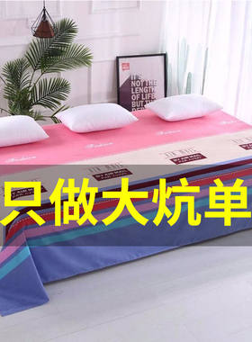 磨毛大炕单床单3.5米4米床单单件