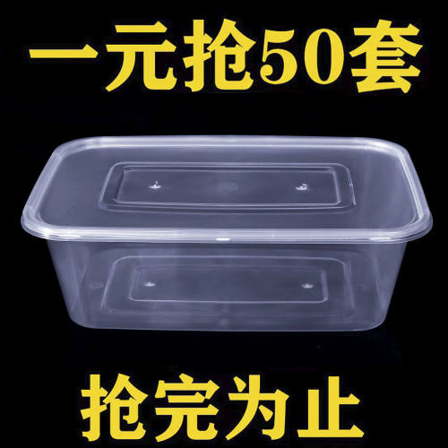 打包盒饭盒长方形环保可微波
