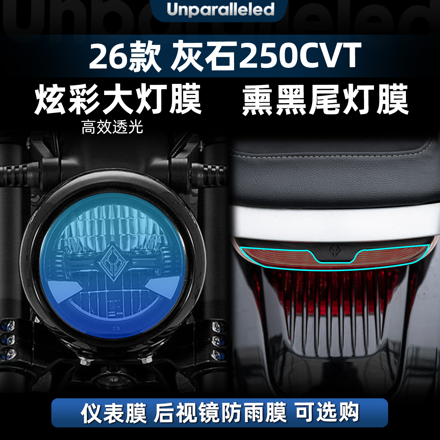 灰石250CVT改装TPU仪表膜