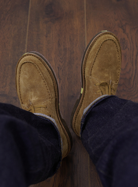 枯骨 007无暇赴死邦德同款复古翻毛牛皮沙漠短靴 Chukka Boot男鞋