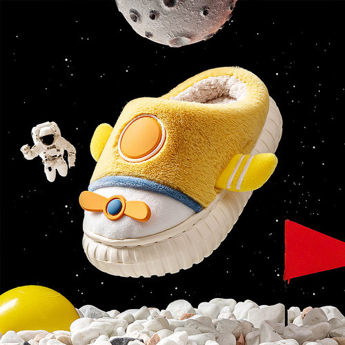 幸福玛丽毛棉拖小童厚底