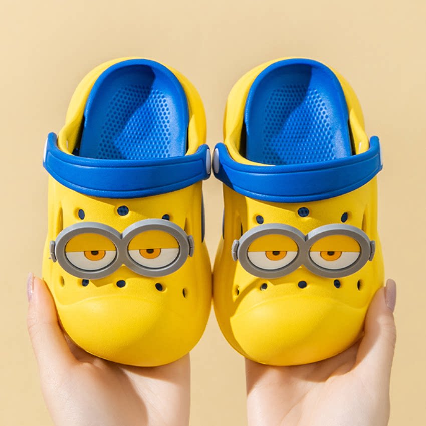 卡通儿童洞洞鞋夏季浴室防滑男孩女童凉拖鞋软底外穿沙滩宝宝透气