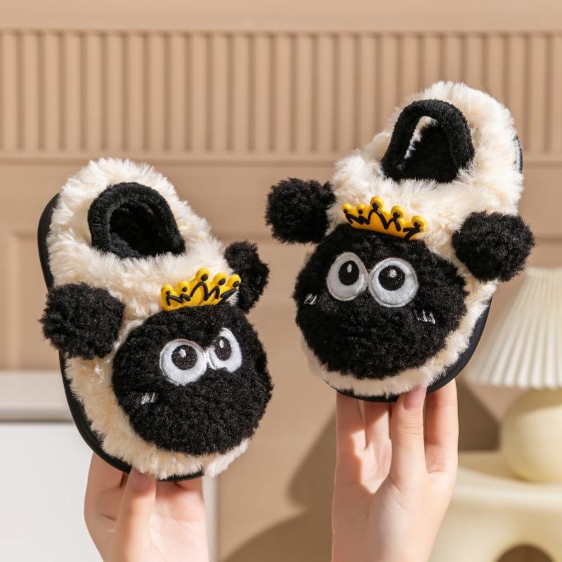 小童棉拖鞋厚底防滑可爱卡通秋冬