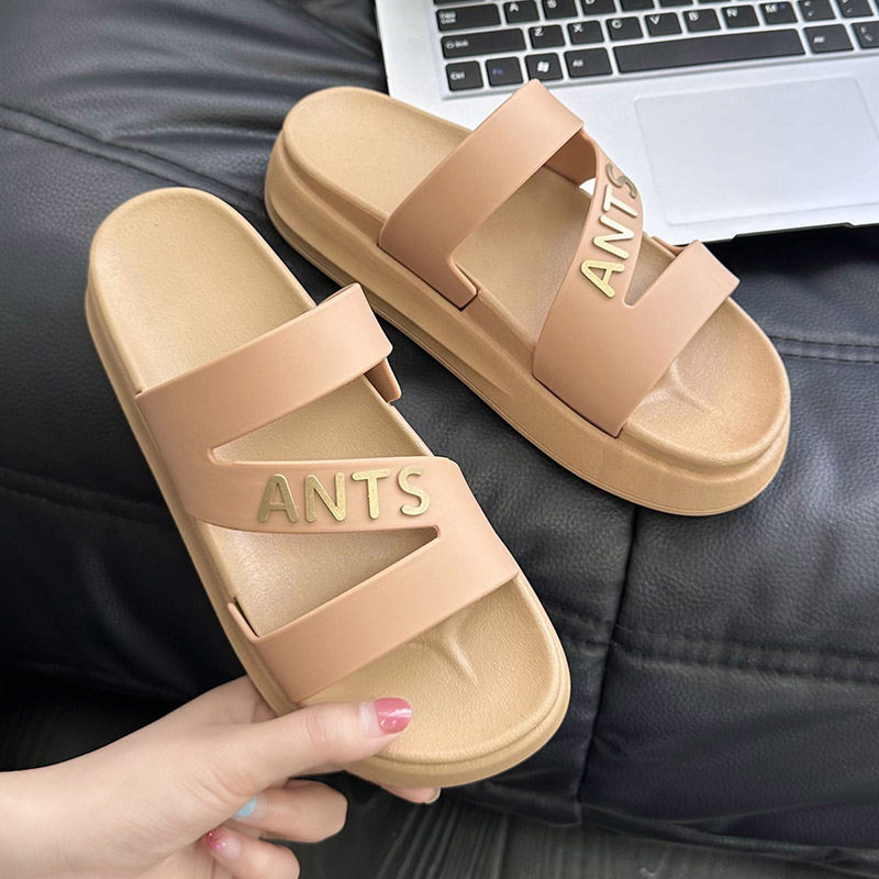 新款简约交叉带时尚字母女款外穿软厚底舒适凉拖鞋室外度假高级感,女鞋,一字拖,淘宝优惠券,粉丝福利购,淘宝优惠卷