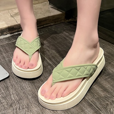 增高人字拖凉拖鞋简约沙滩鞋夹脚