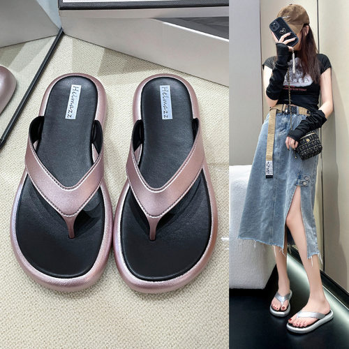 人字拖女夏外穿夹趾拖鞋海边网红