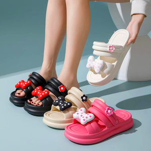 踩屎感凉拖鞋女2026新款夏外穿百搭休闲洞洞鞋可爱蝴蝶结运动沙滩