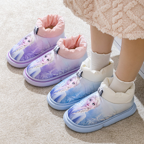 加绒棉拖鞋冰雪奇缘爱莎公主保暖