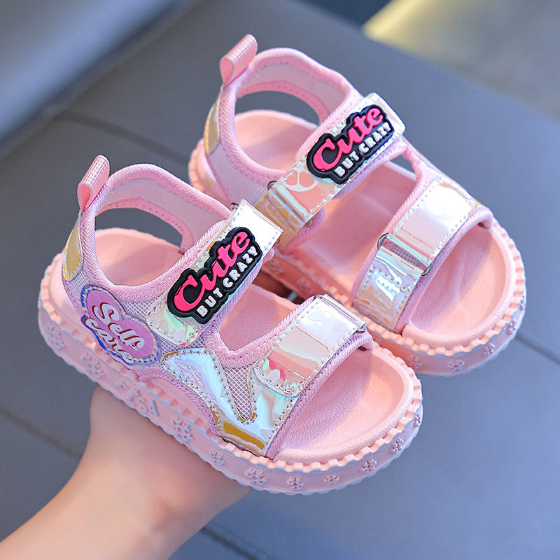 时尚女孩公主仙女风户外运动防滑女童凉鞋2026新款夏季沙滩鞋夏季
