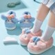 包跟毛绒加厚秋冬女童棉鞋 可爱卡通儿童公主棉拖鞋 2026秋冬季 新款