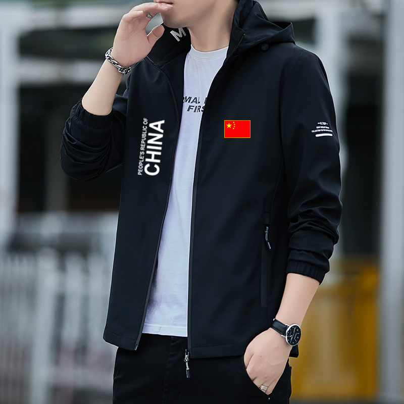 中国国家队外套夹克男女春秋季薄款加绒运动休闲冲锋衣工作服定制
