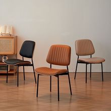 现代意式实木餐椅轻奢简约家用餐桌餐厅靠背凳子网红洽谈椅书桌椅