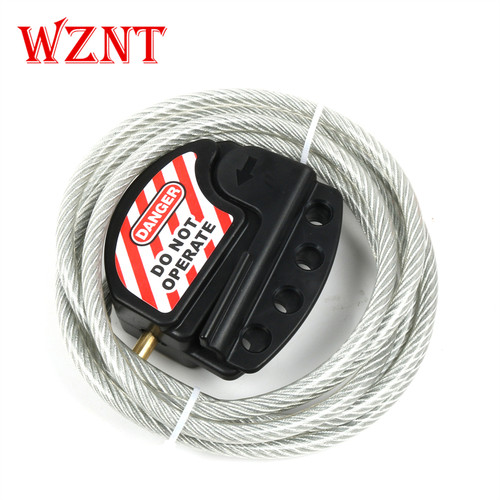 WZNT可调节缆绳锁工业设备阀门锁定钢缆锁工程设备停工NTC01-6黑