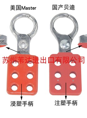 master lock1寸铝制六孔搭扣锁钩扣416六联锁具BD-K11