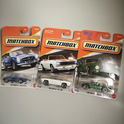 火柴盒matchbox 城市交通 谢尔比 科迈罗 奔驰230sl 正版模型现货