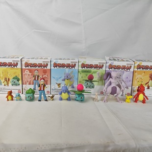 神奇宝贝宝可梦 比例世界 关东地区1 赤红 超梦 伊布正版手办模型