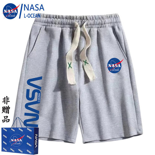 NASA短裤男士夏季潮牌ins薄款韩版宽松直筒休闲裤美式五分裤外穿