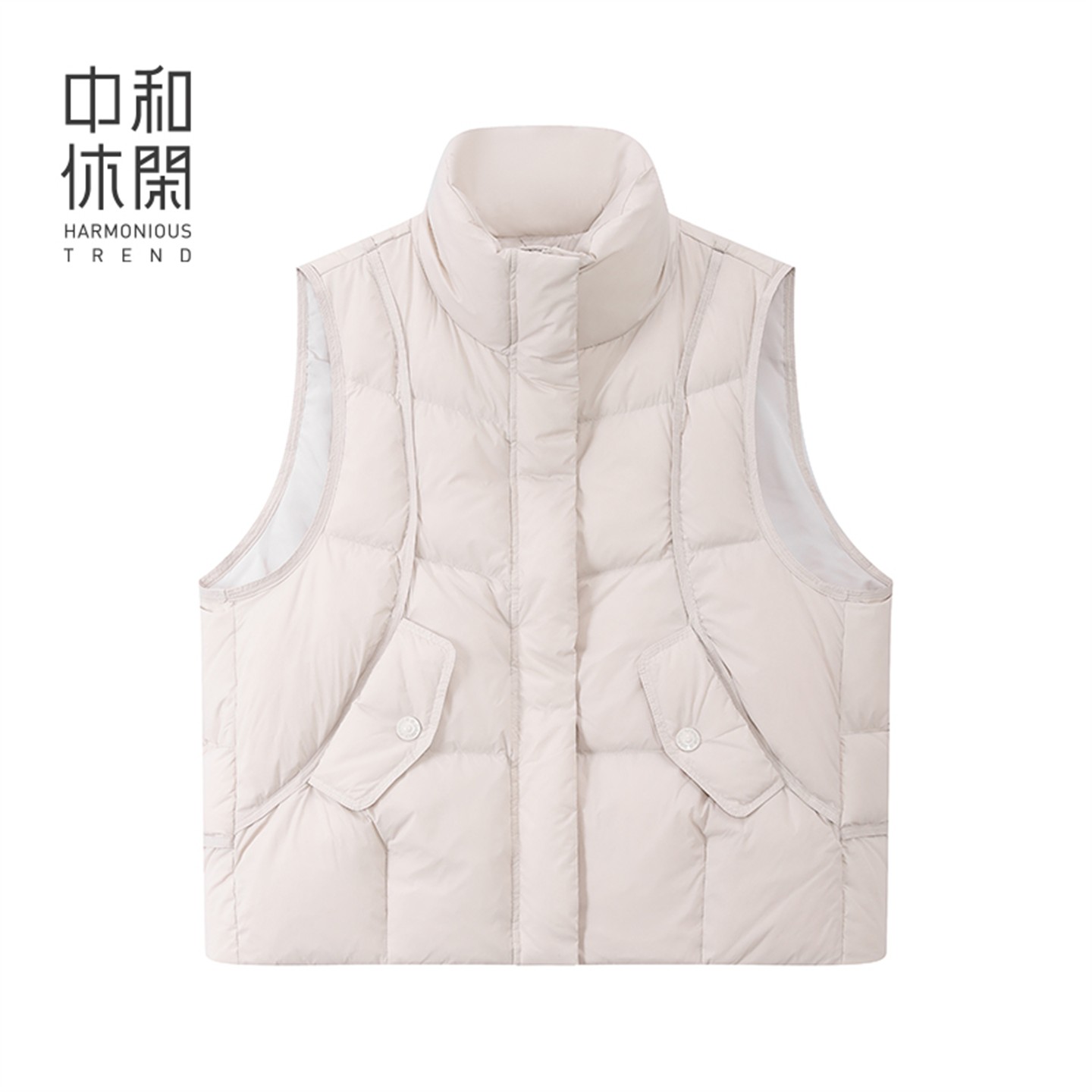 25冬新款立领羽绒马甲女