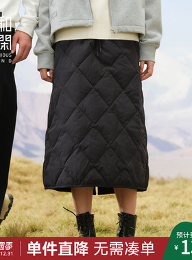 中和休闲微宽松羽绒半身裙女2025冬季新款保暖a字中长裙H64366681