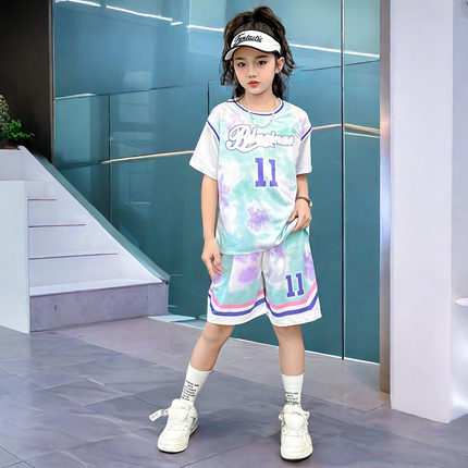 女童夏季篮球服套装定制编号儿童新款中大童运动速干球服短袖球衣