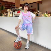 女童篮球服小学生夏季 运动训练服定制印字女生儿童球衣女童足球服