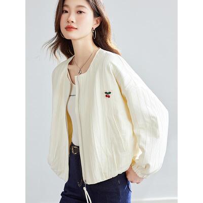 休闲棒球服外套女款春秋季2025新款今年流行爆款宽松夹克开衫上衣