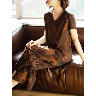 中老年40岁时尚 妈妈夏装 2025新款 休闲高贵女套装 洋气质两件套 短袖